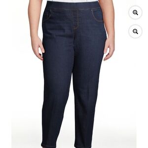 Terra and Sky Women’s Plus Size Straight Leg Jeans W/ Tummy Control 5X NWT